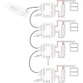 DMX302 DMX triac dimmer controlador de brillo led AC90-240V TRIAC 3-Output